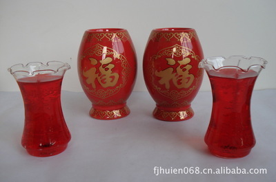 福安市惠恩工藝禮品有限公司——玉瓶喜宴水晶燭 五福臨門(mén)，燭光璀璨